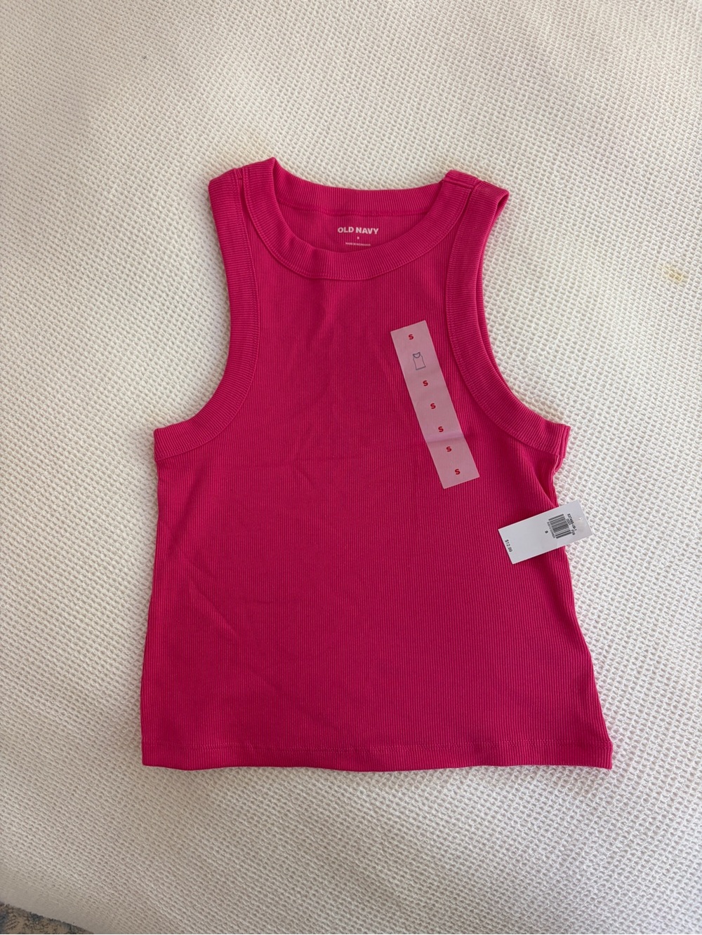 Old Navy Girls' Bright Hot Pink Ribbed Tank Top